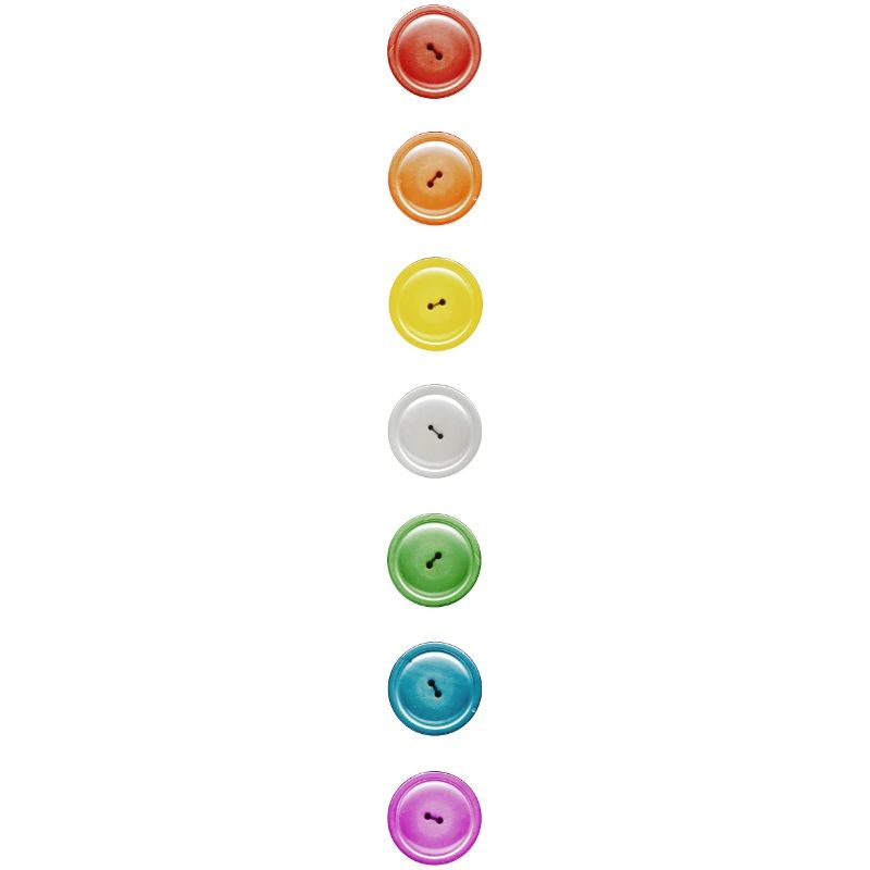 Button Buttons Rainbow 7 Dots Funny Button Row