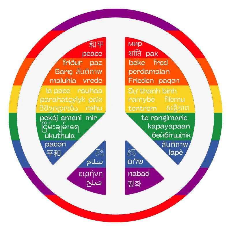 Regenbogenzeichen des Friedens.