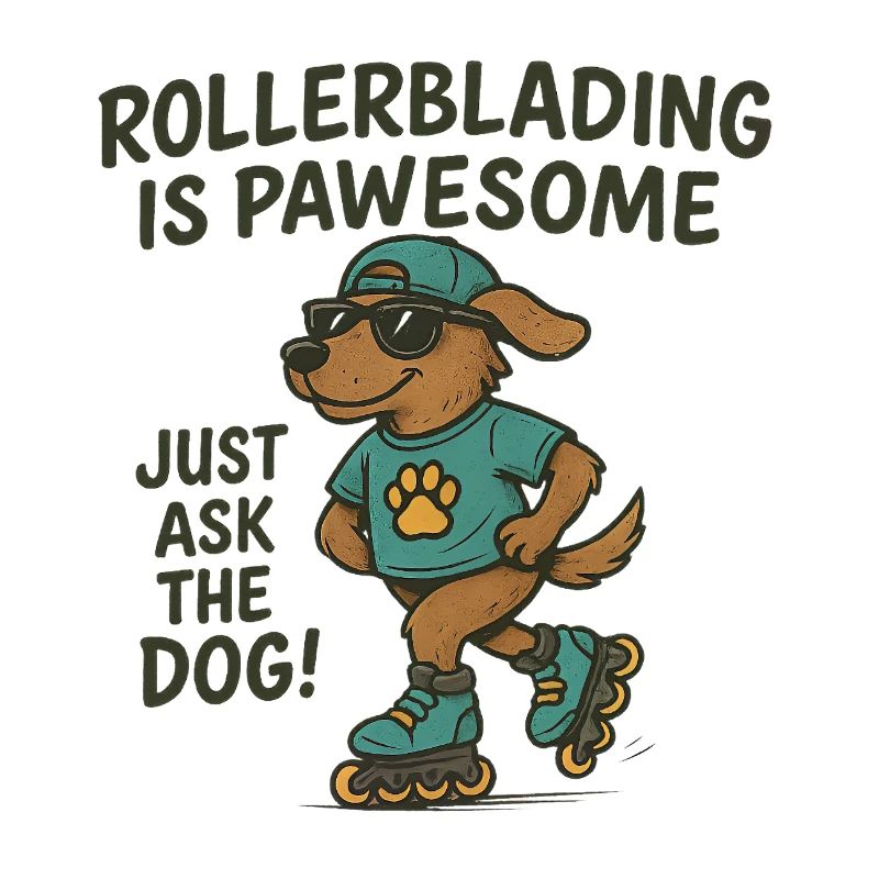 Rollerblading is pawesom dog