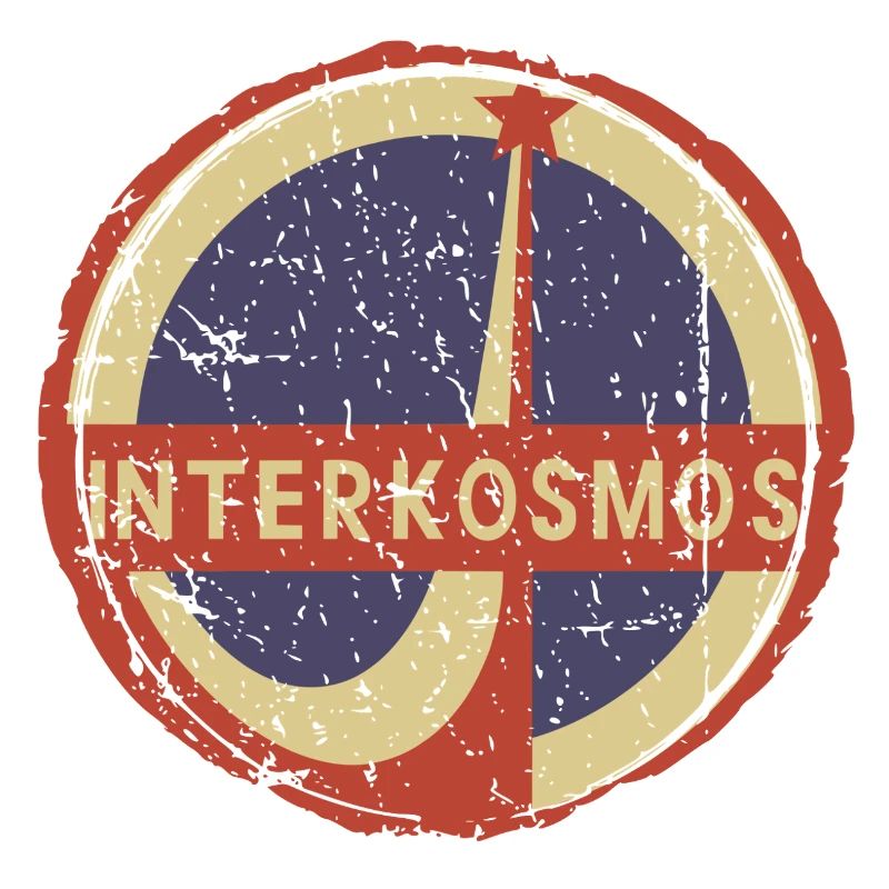 Interkosmos DDR Retro Circle Emblem