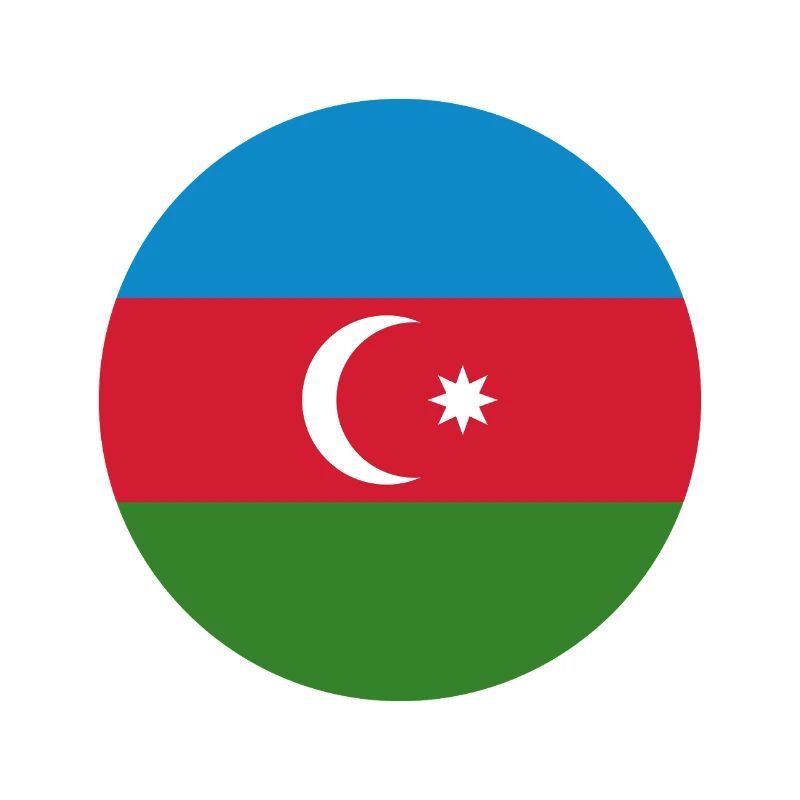 Drapeau rond de l’Azerbaïdjan