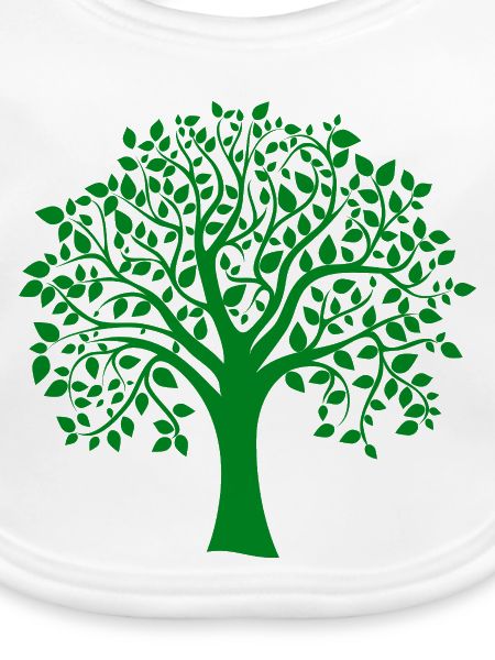 Grüne Jumbo-Baum-Print-Silhouette