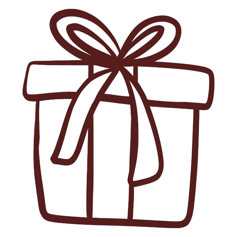 Gift Box Line Art