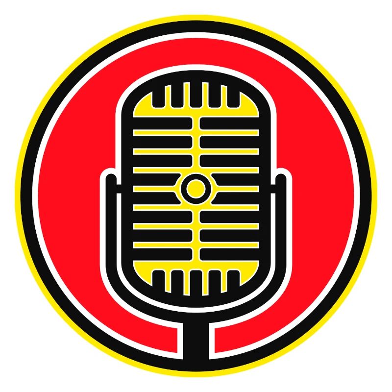 Retro Microphone Badge