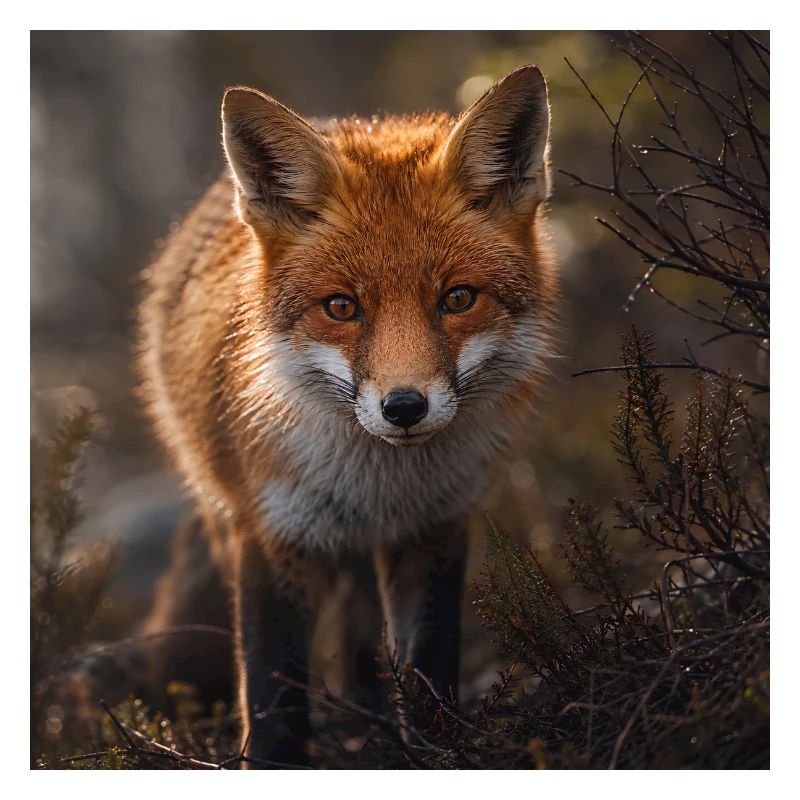 Fuchs in einer Waldlichtung