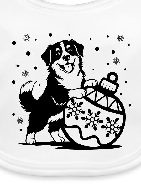 Süßer Berner Sennenhund mit Weihnachtskugel