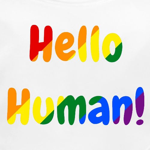 Hello Human - Rainbow - Organic Baby Bibs