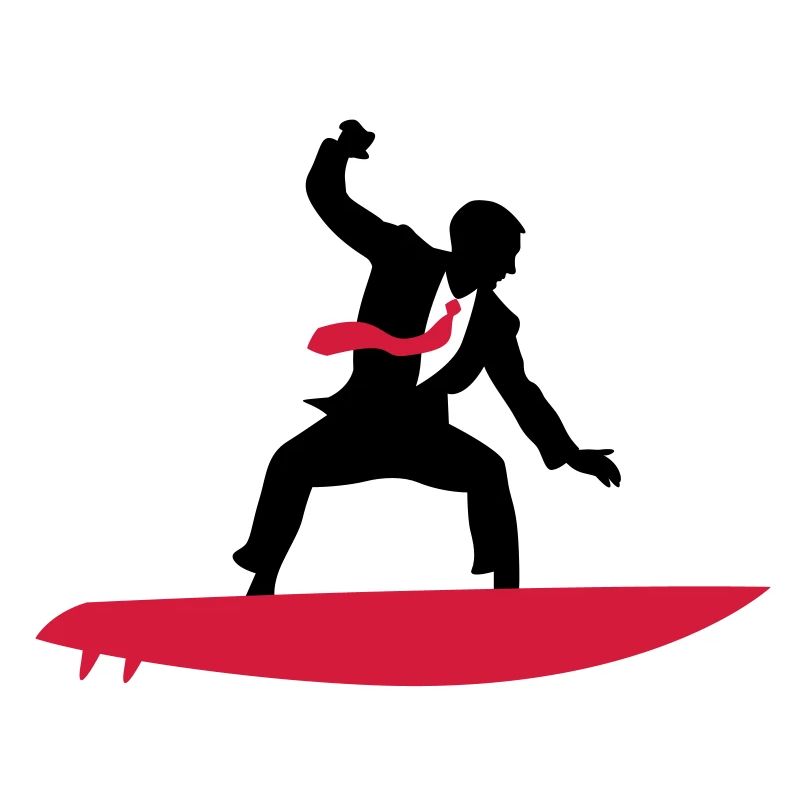 A manager surfs the office