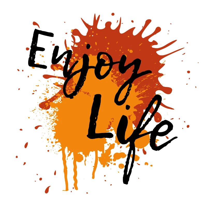 Splash Enjoy Life Red Orange Paint Splash Gift
