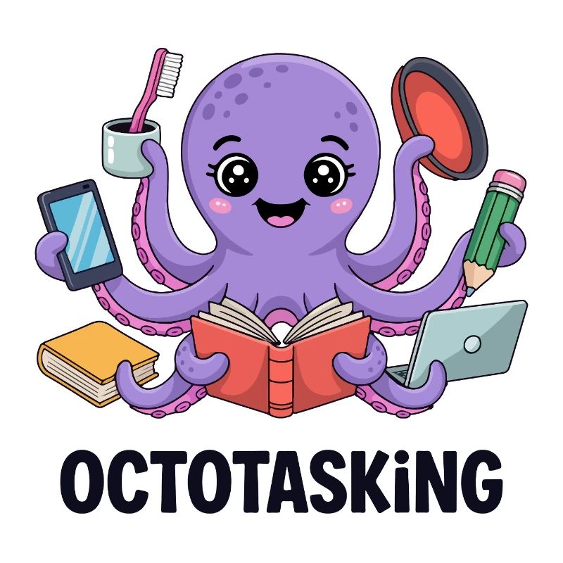 Octotasking Krake im Multitasking Modus
