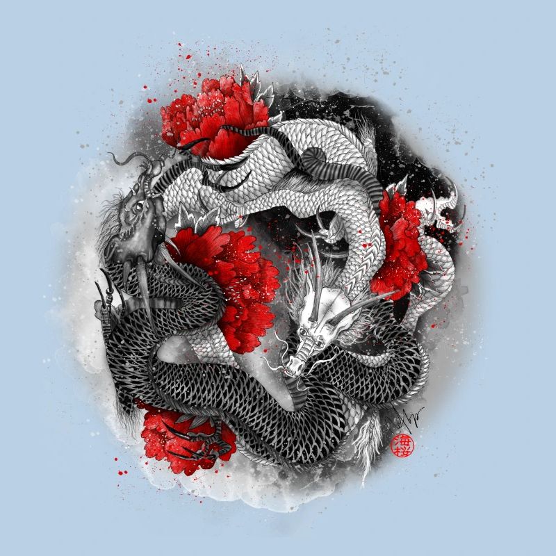 Der Drache, Ryu, ist ein mythisches Wassertier