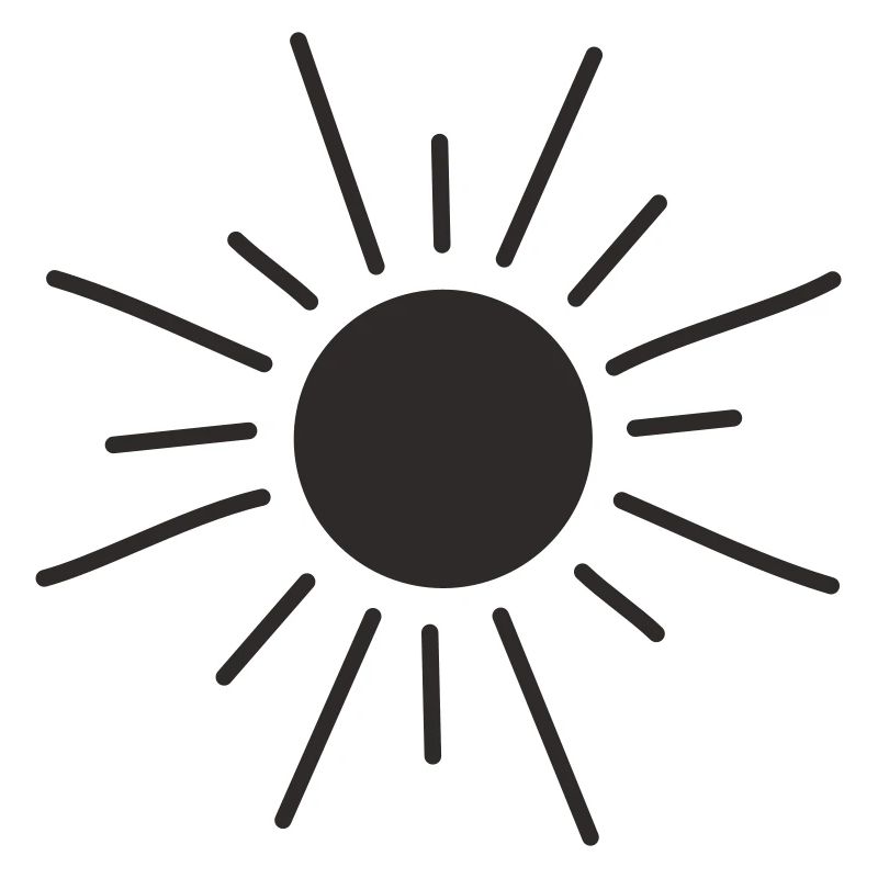 Soleil tiré joyeusement