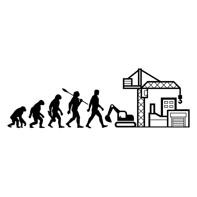 Evolution - Baustelle - Bauarbeiter