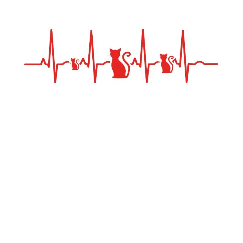 Heartbeat heart ekg evolution human cat gift