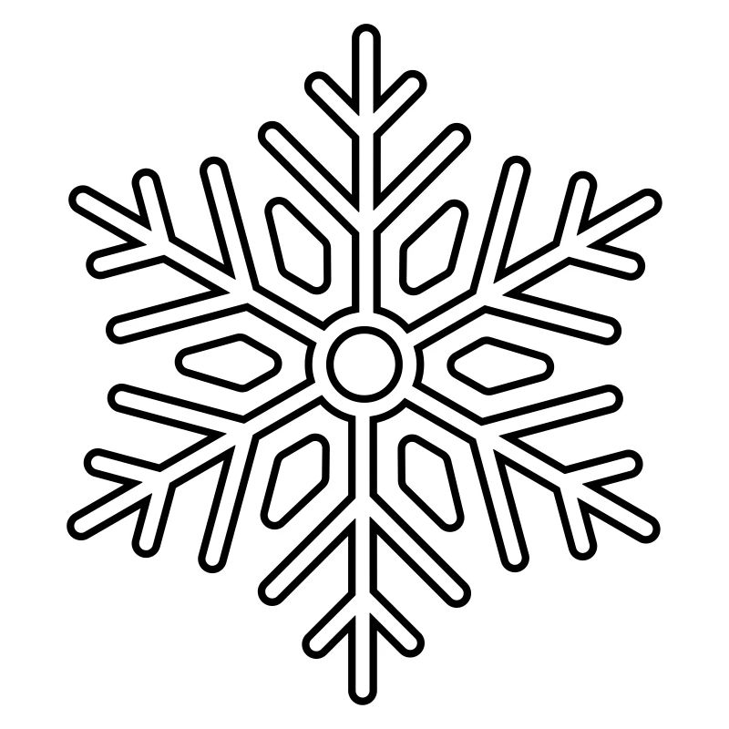 Winter: Icon Schneeflocke oder Schneekristall