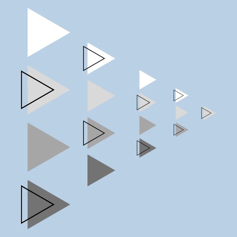 Triangles Gris Horizontal Flèche Décoration