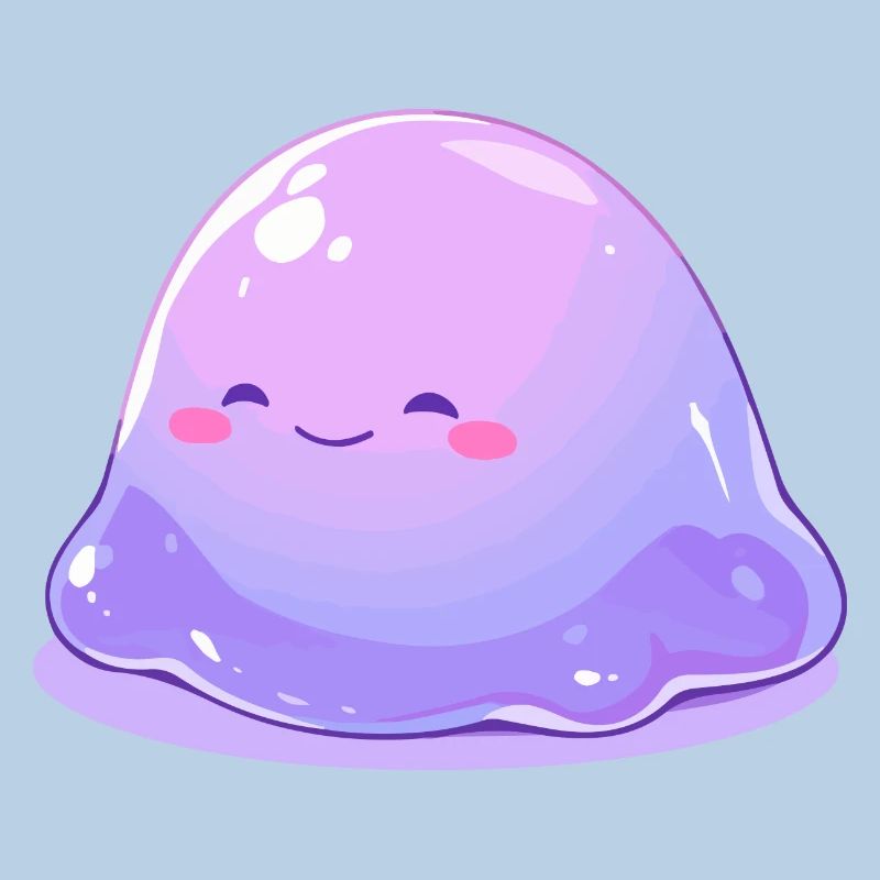 Monstre visqueux mignon - Conception de dessin animé mignon