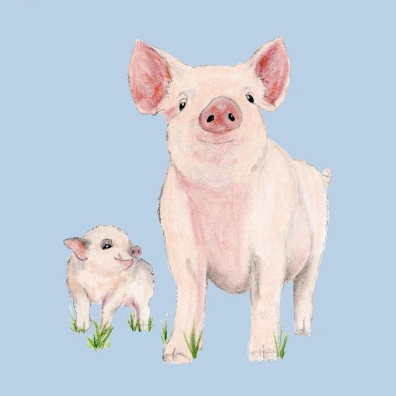 Schwein mit Ferkel