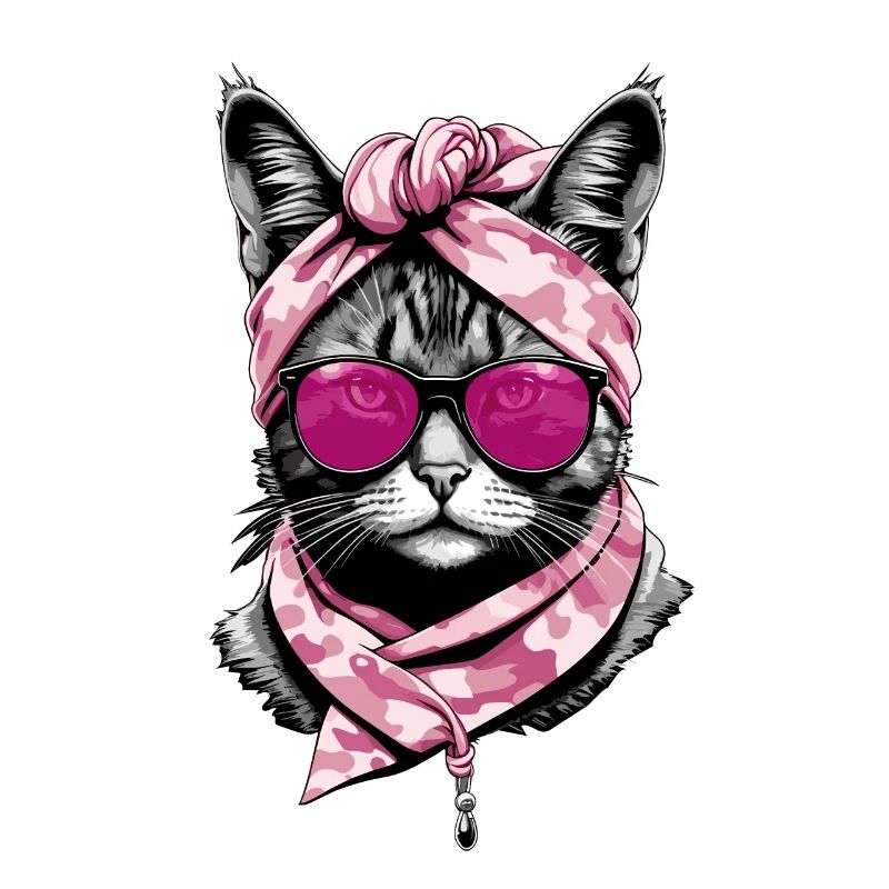 Mignon Chat Maman Chat Amant Élégant