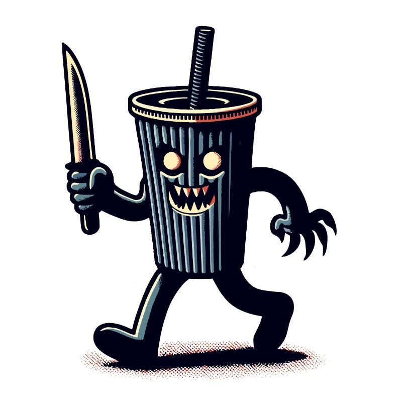 Scary Psycho Drinking Cup Drinks