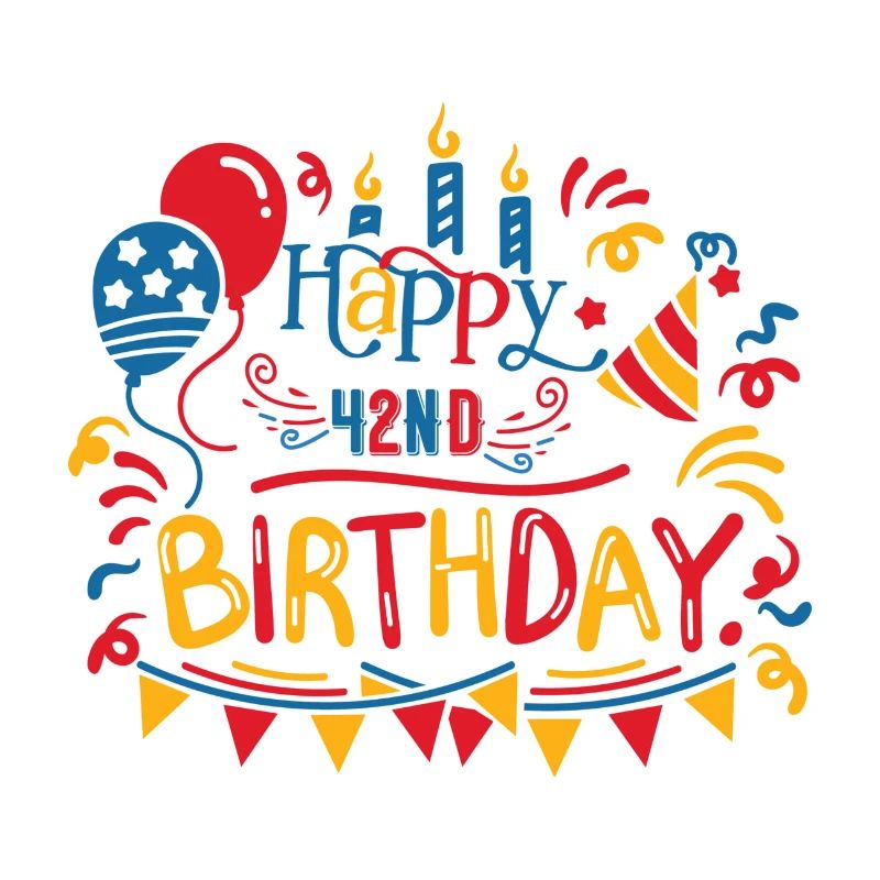 Joyeux 42e anniversaire Quarante secondes cadeaux de 42 ans