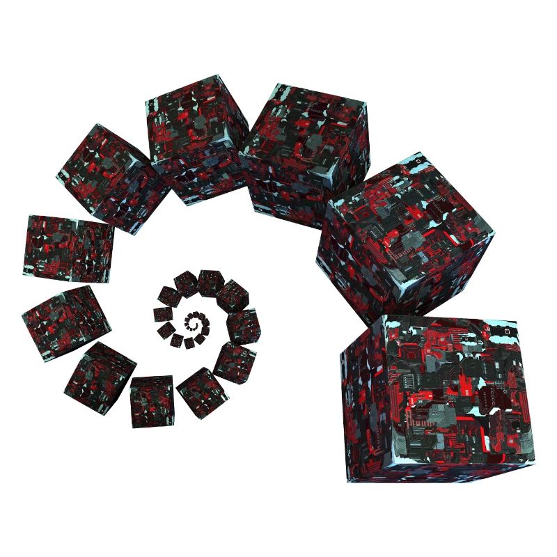 Golden Ratio Sci Fi Cubes