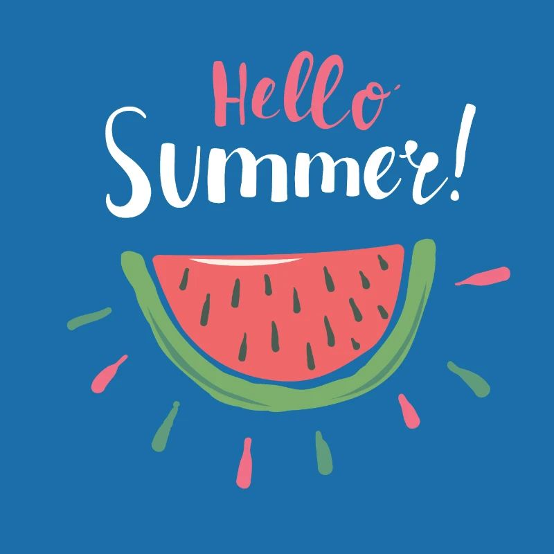 Hello Summer Melon Summer Design Gift Cool