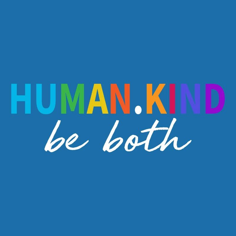 Human Kind Be Both Retro Colors Kindness Cool Gift