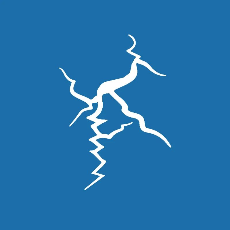 White Crack Split Lightning Decoration