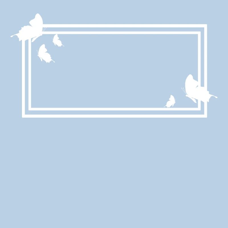 Rectangular frame with butterflies