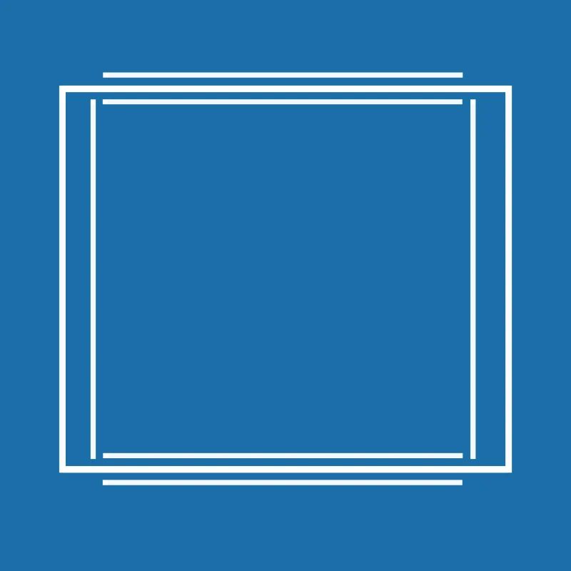 White Lines Square Frame Decoration