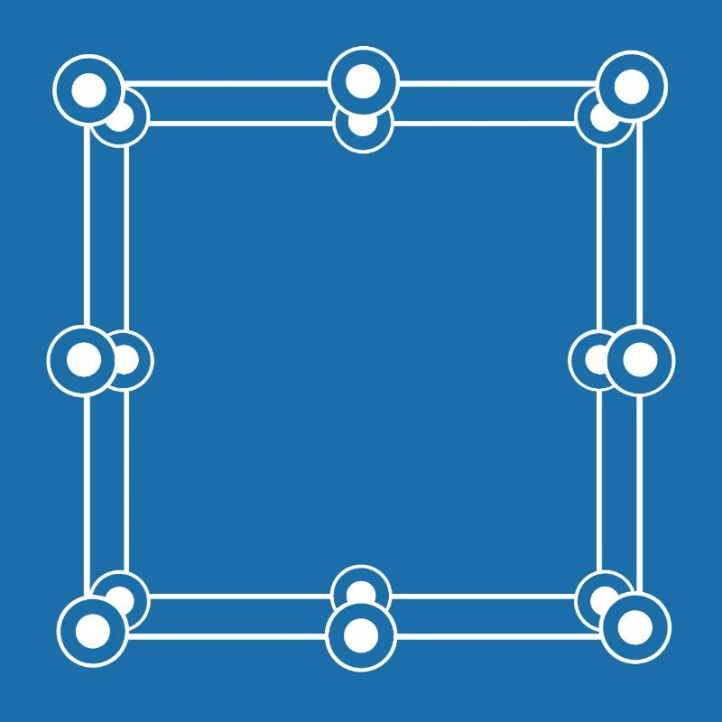 Futuristic frame with circles points