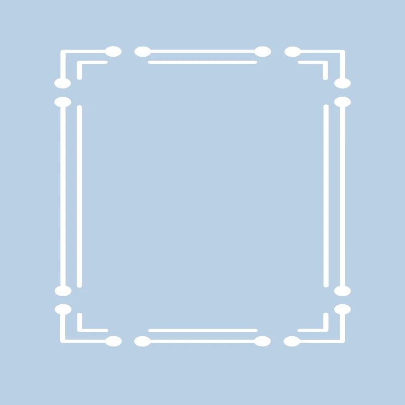Circle lines frame with strokes white