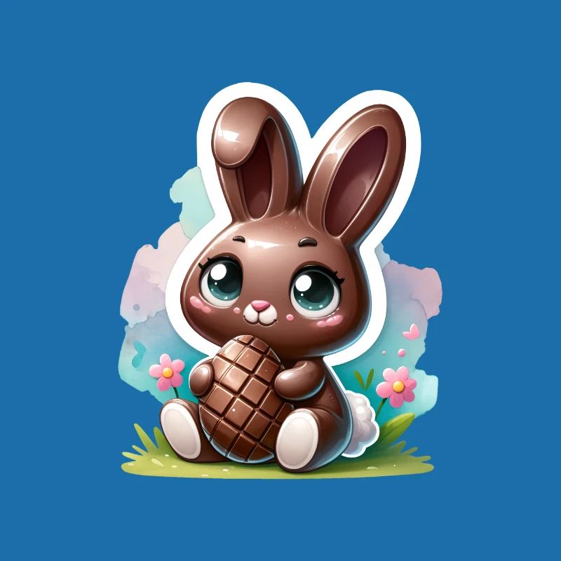 A Chocolate Bunny With an Easter Egg