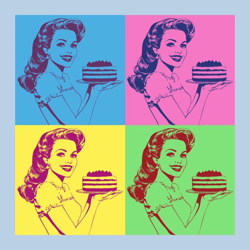 Baking Cake Baking Queen Baking Fairy Baker Pop Art