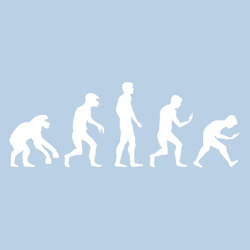 lustige Evolution smartphone handy Sucht Logo