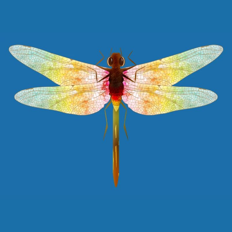 Libellule irisée – motif insecte en filigrane