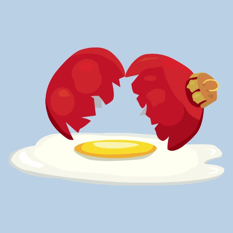 Weihnachtskugel zerbrochenes Ei