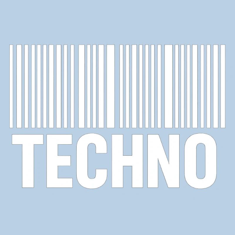Modèle de code-barres techno