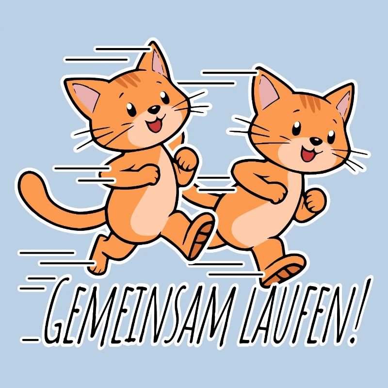 Courez ensemble ! Équipe de course des chats mignons !