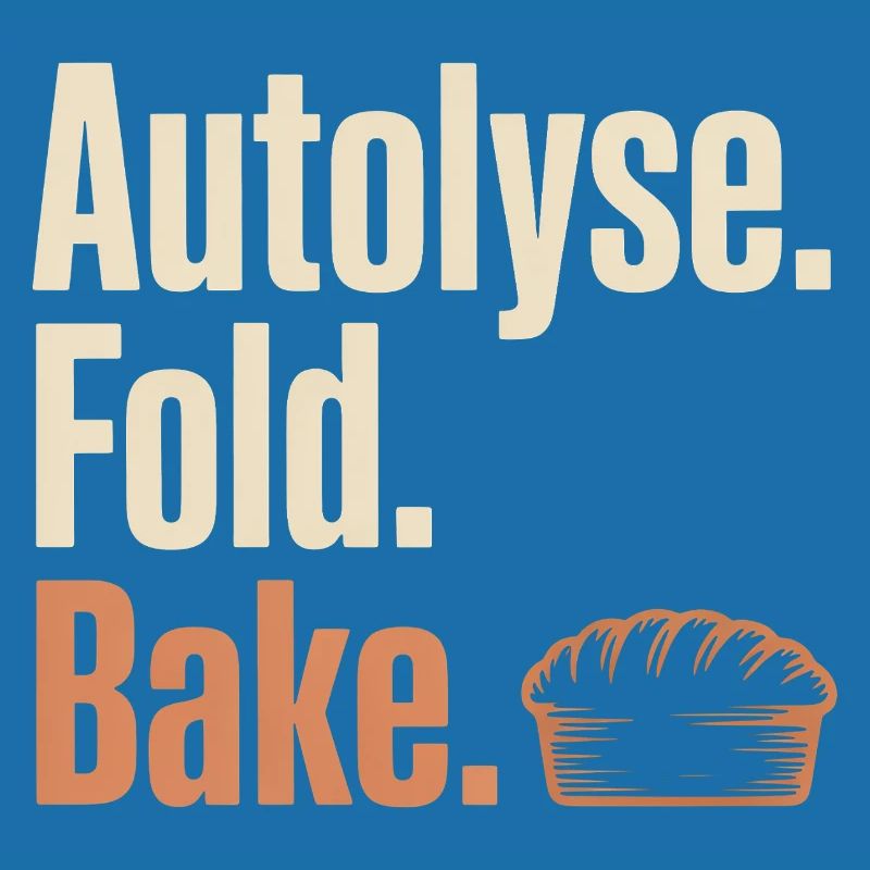 Autolyse Fold Bake Pie Typography