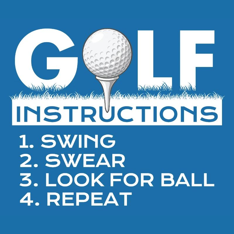 Instructions de golf Jurons de swing Répéter l’humour