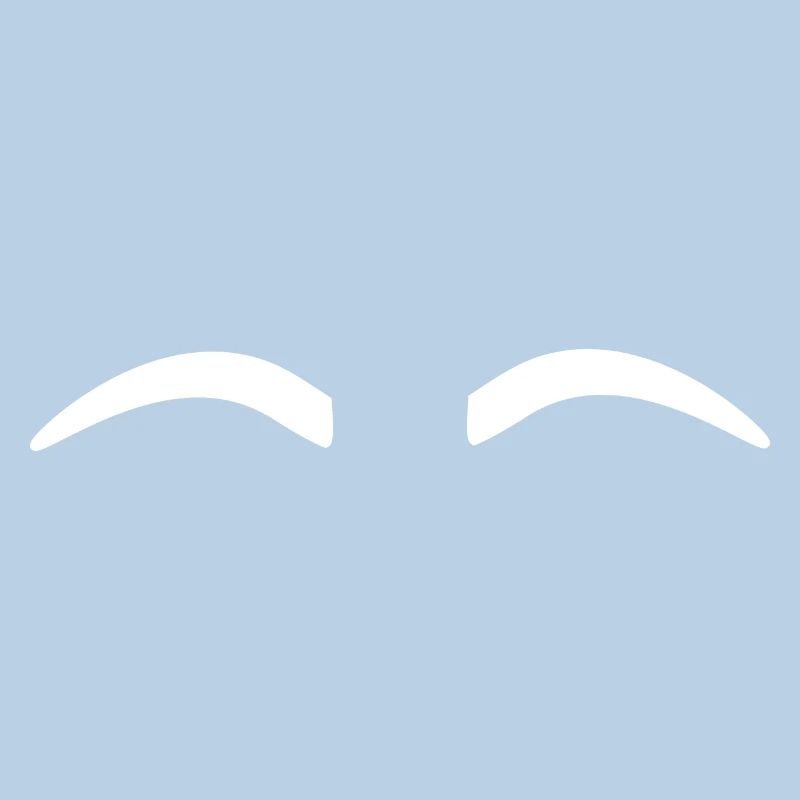 Eyebrows white smooth