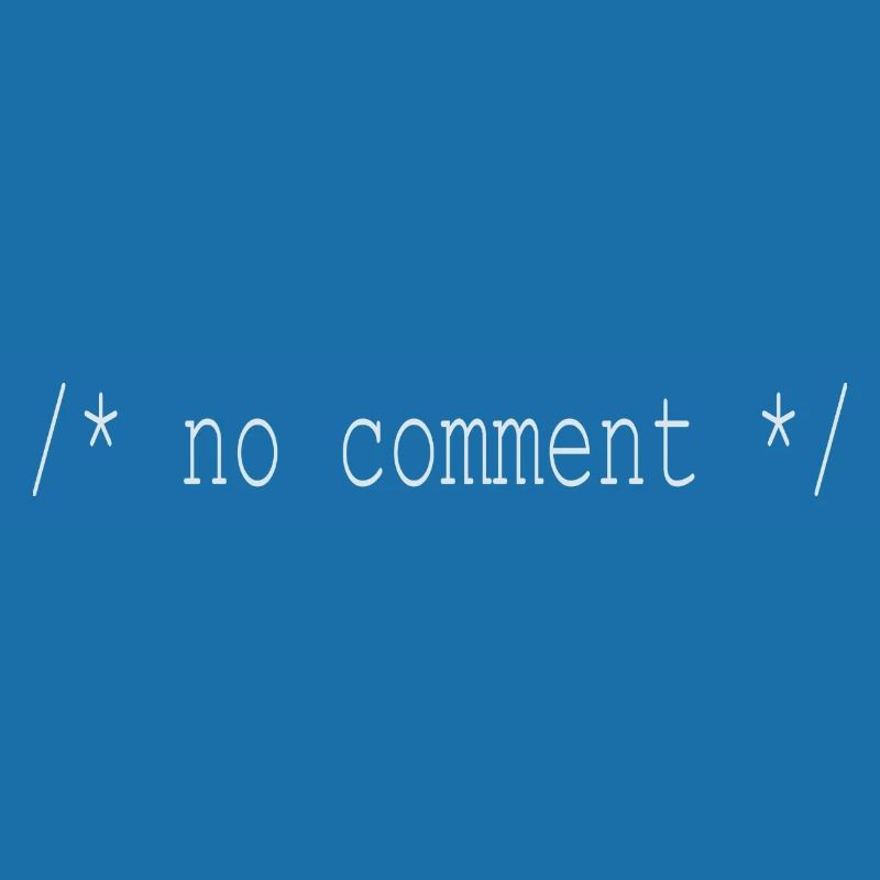 No Comment! Gift idea for computer scientists