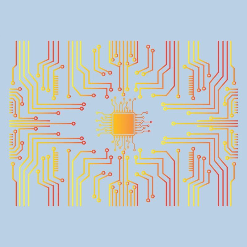 Circuit board core CPU heart pc coder geek
