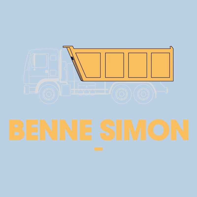 Gelber Simon-Müllcontainer