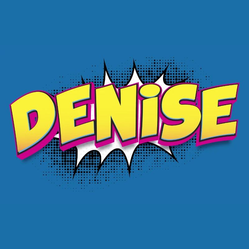 Denise Benutzerdefinierter Name Comic Book Stil Pop Art,