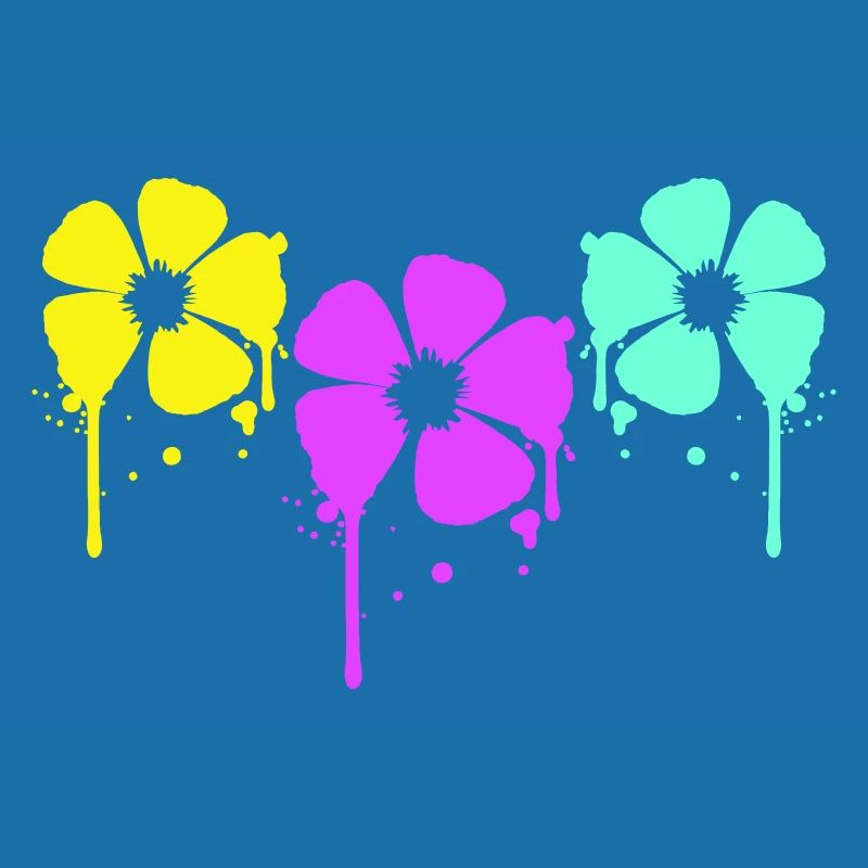 Flowers Cool Graffiti Drop Spray Spring Summer