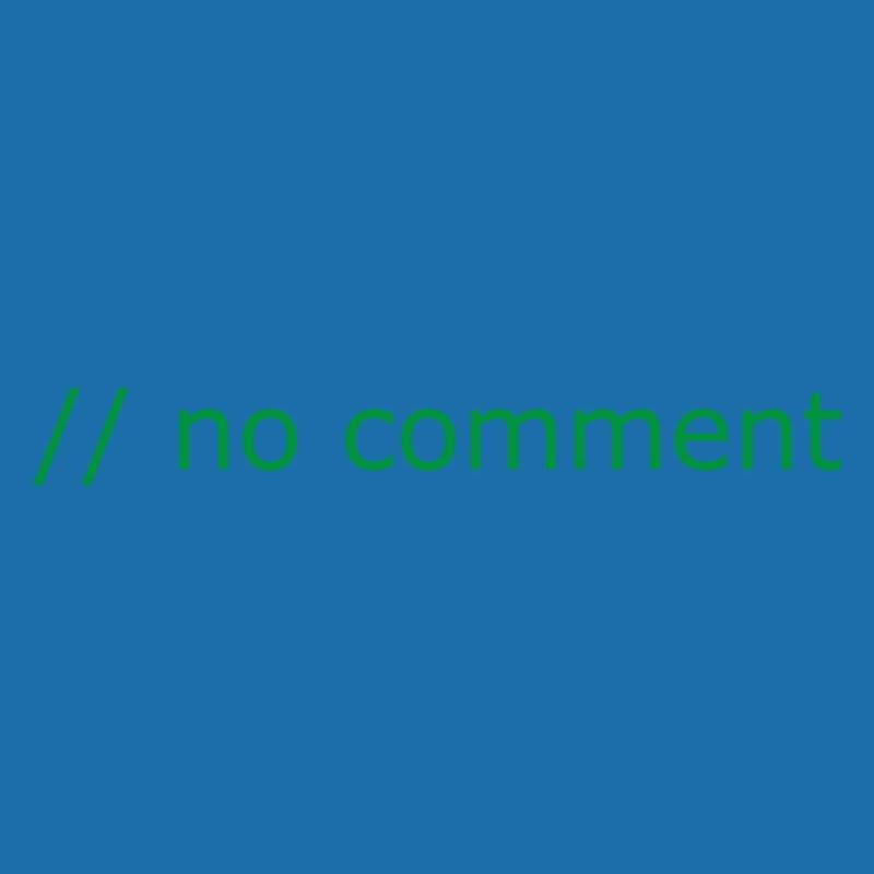 No comment Programming Informatik Geschenk