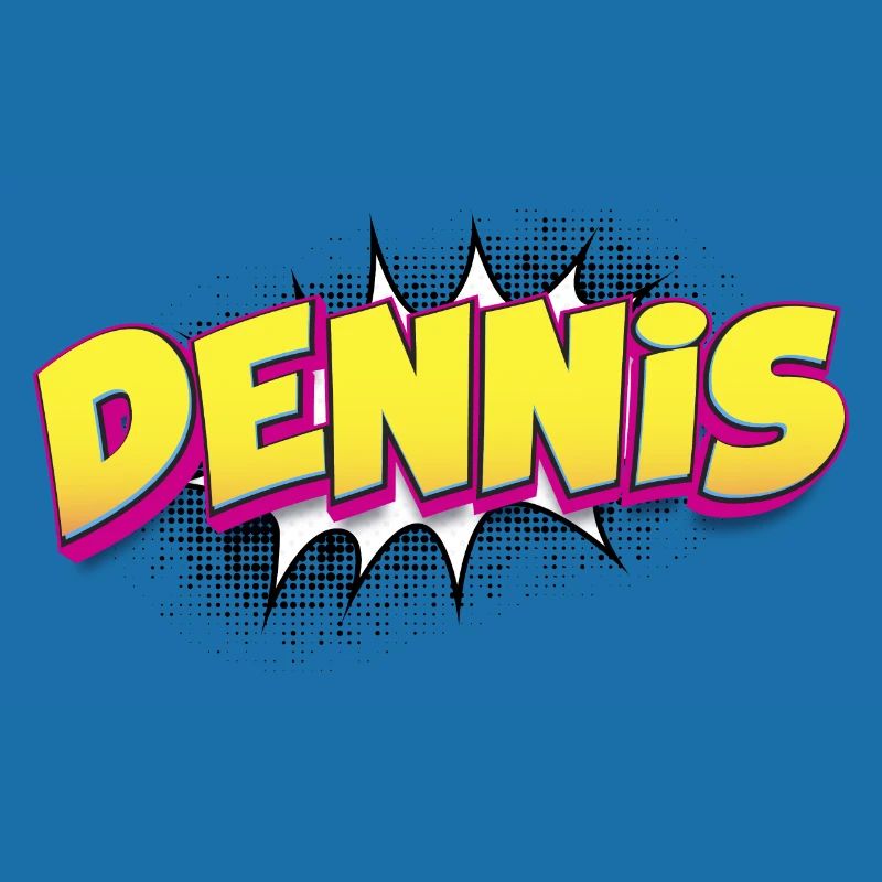 Dennis Custom Name Comic Book Style Pop Art,